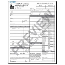 HV-1004 HVAC Time & Materials Work Order Form Digital for Tablets